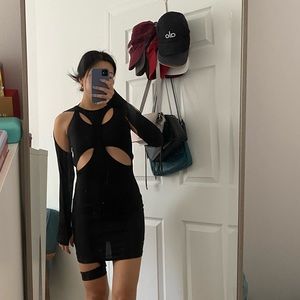 Black Cutout Mini Dress